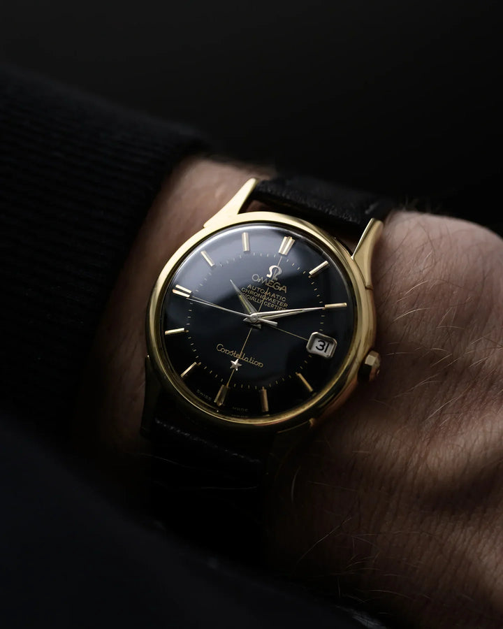 Omega Constellation 18k Black Gilt Dial 1961