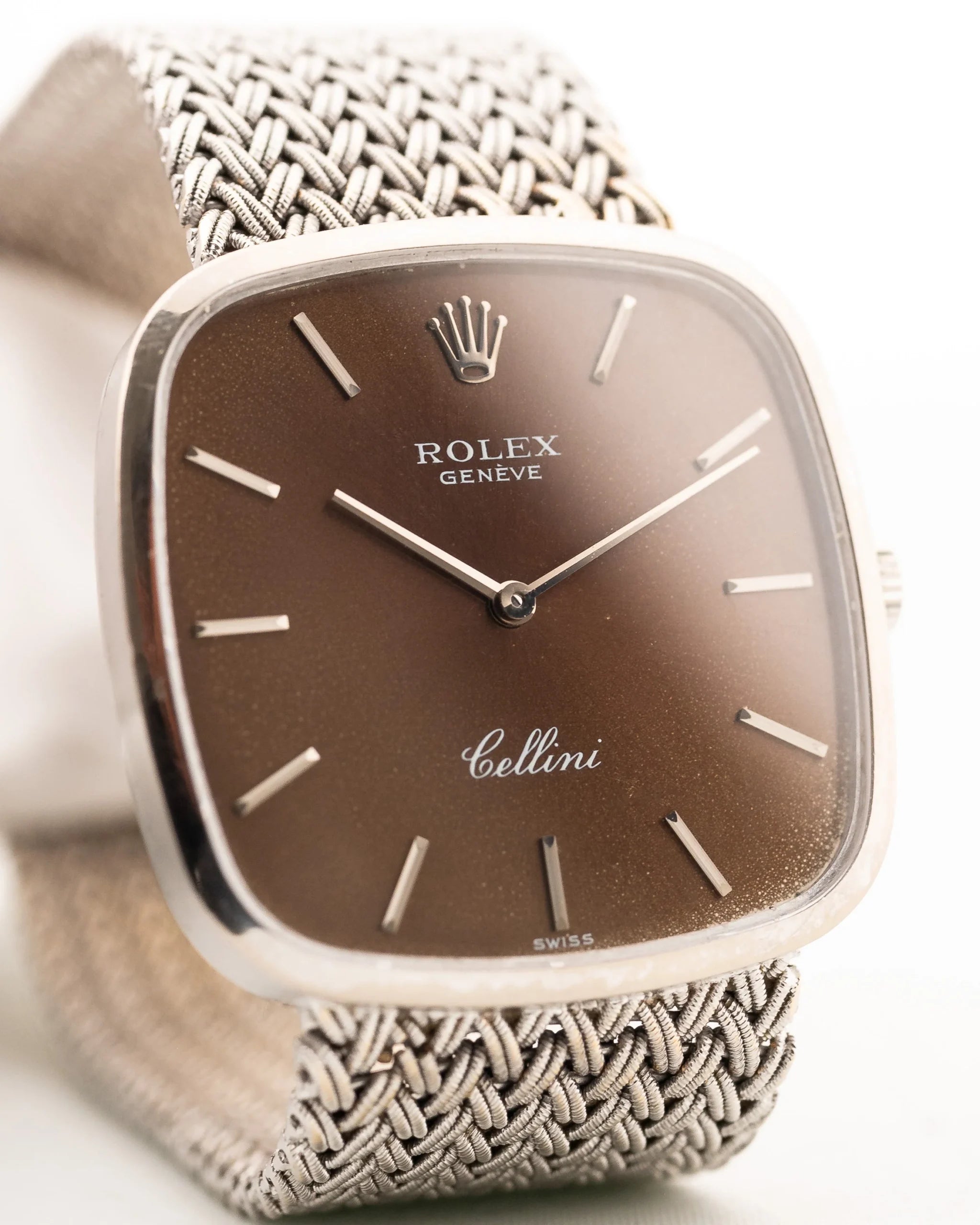 Rolex Cellini 18k Square Tropic 1976