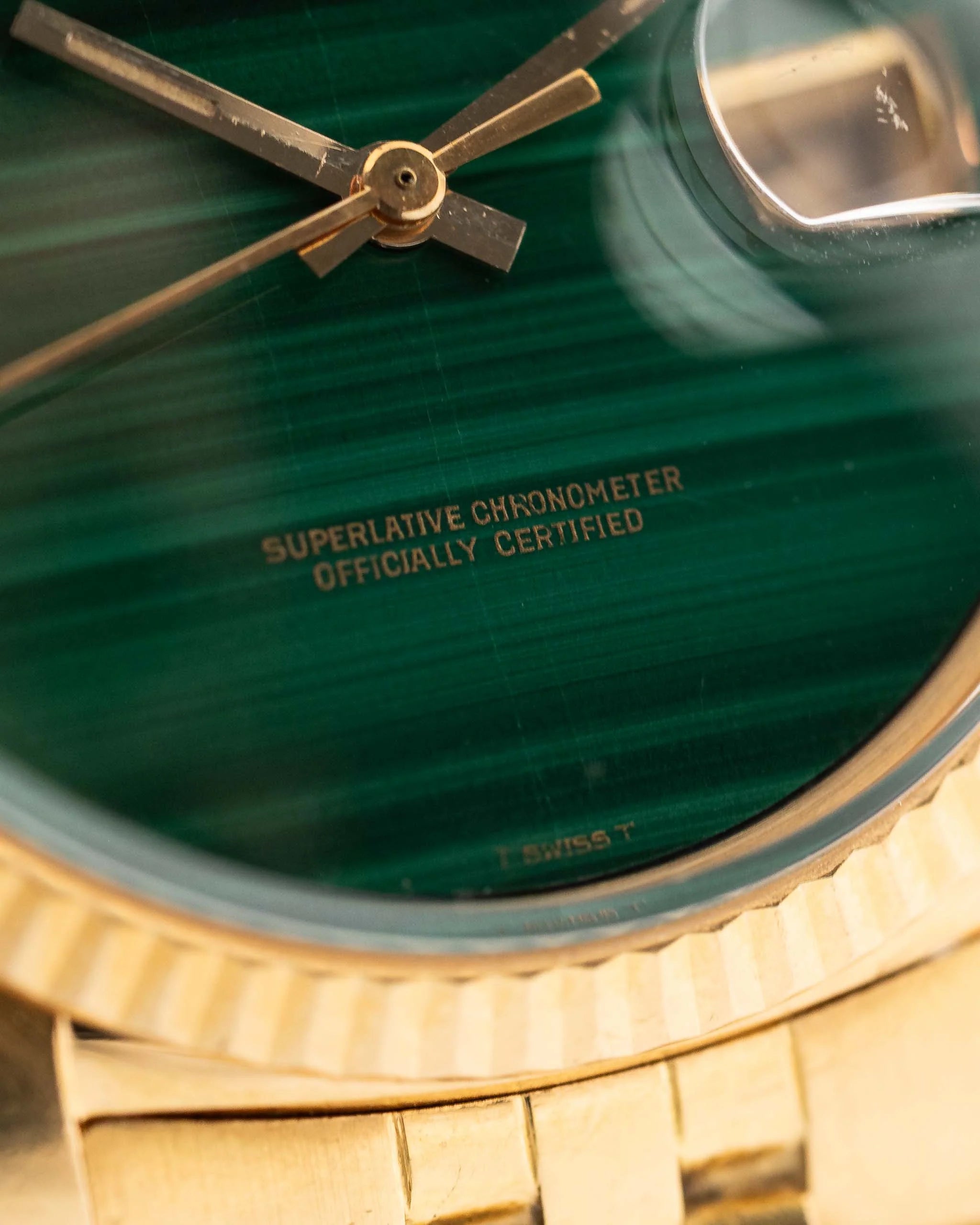 Rolex 1601 Datejust 18k Malachite 1968