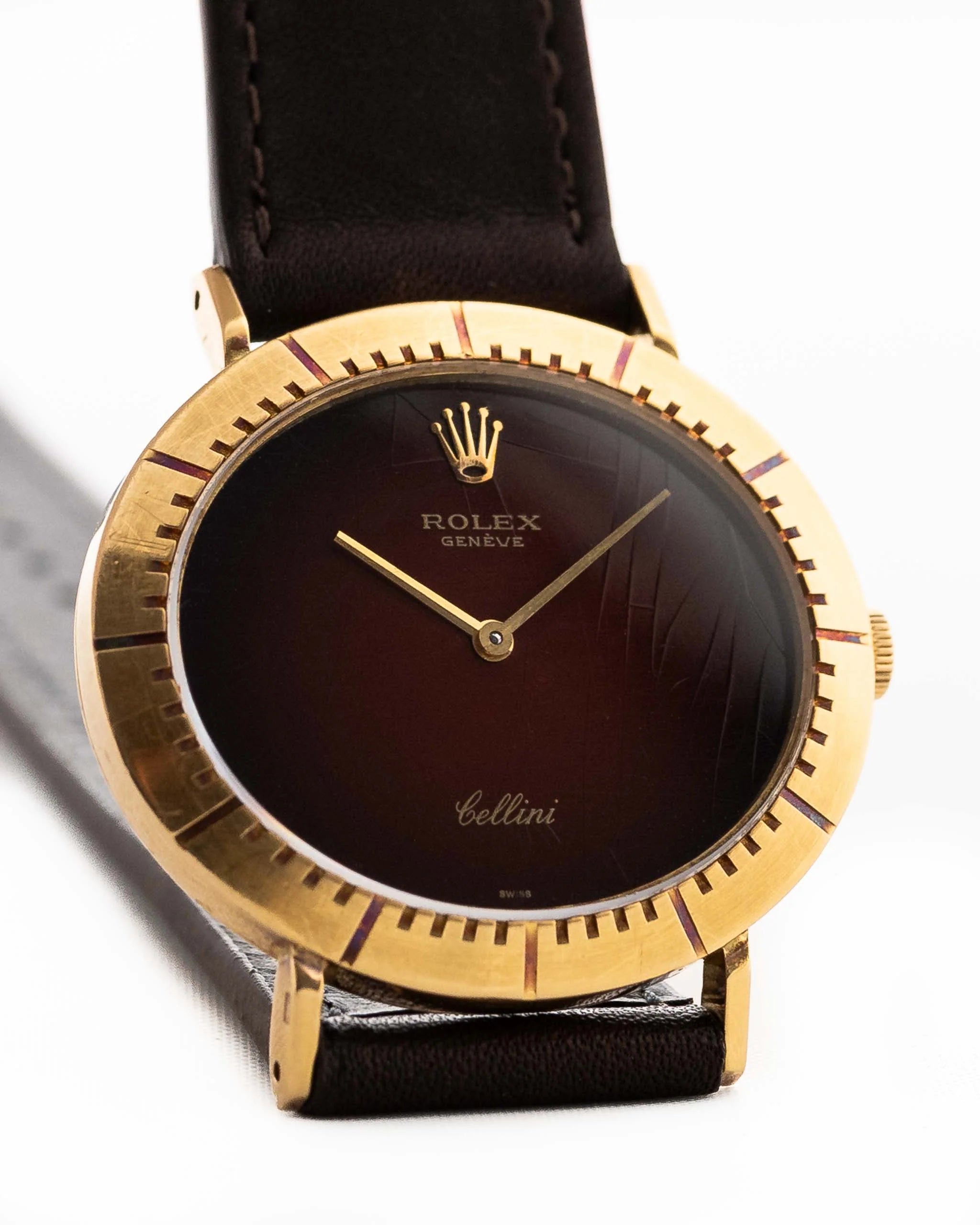 Royal Red & Gold Moon Cellini 4083 Ombre 1973 (7-A Quality)